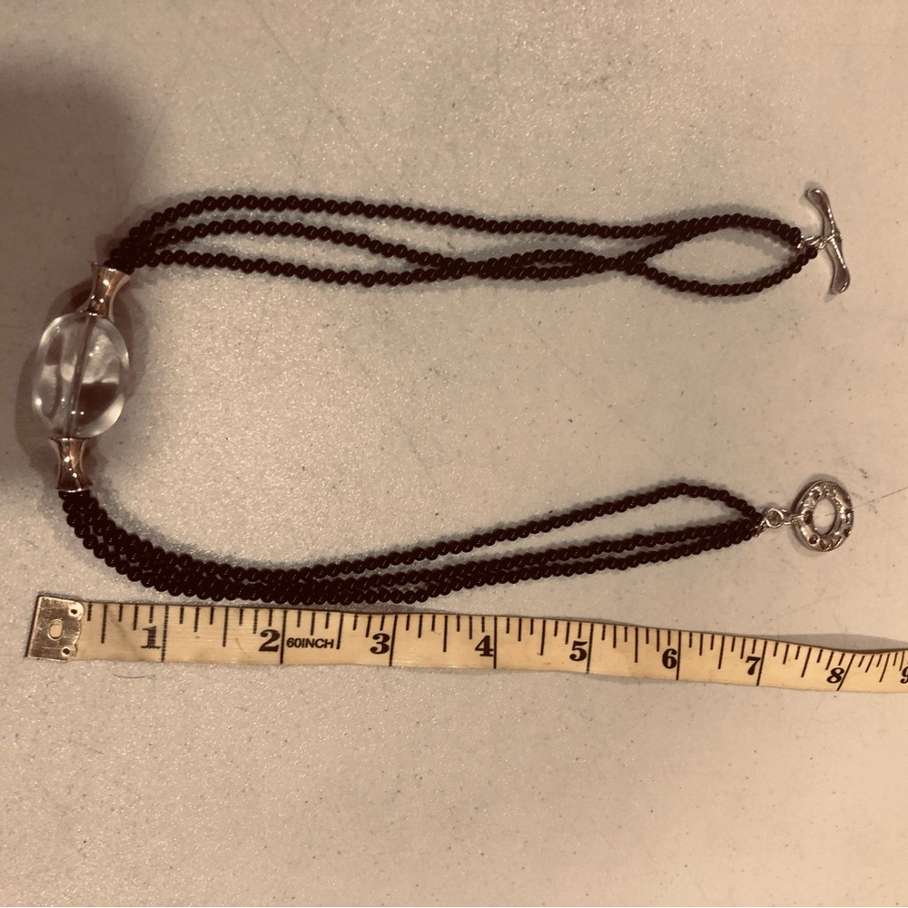 RLM black with Rock crystal sterling necklace
